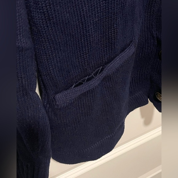 Lauren Ralph Lauren Knitted Cowl Neck Embroidered Cardigan 100% Cotton Size XL - Picture 7 of 10